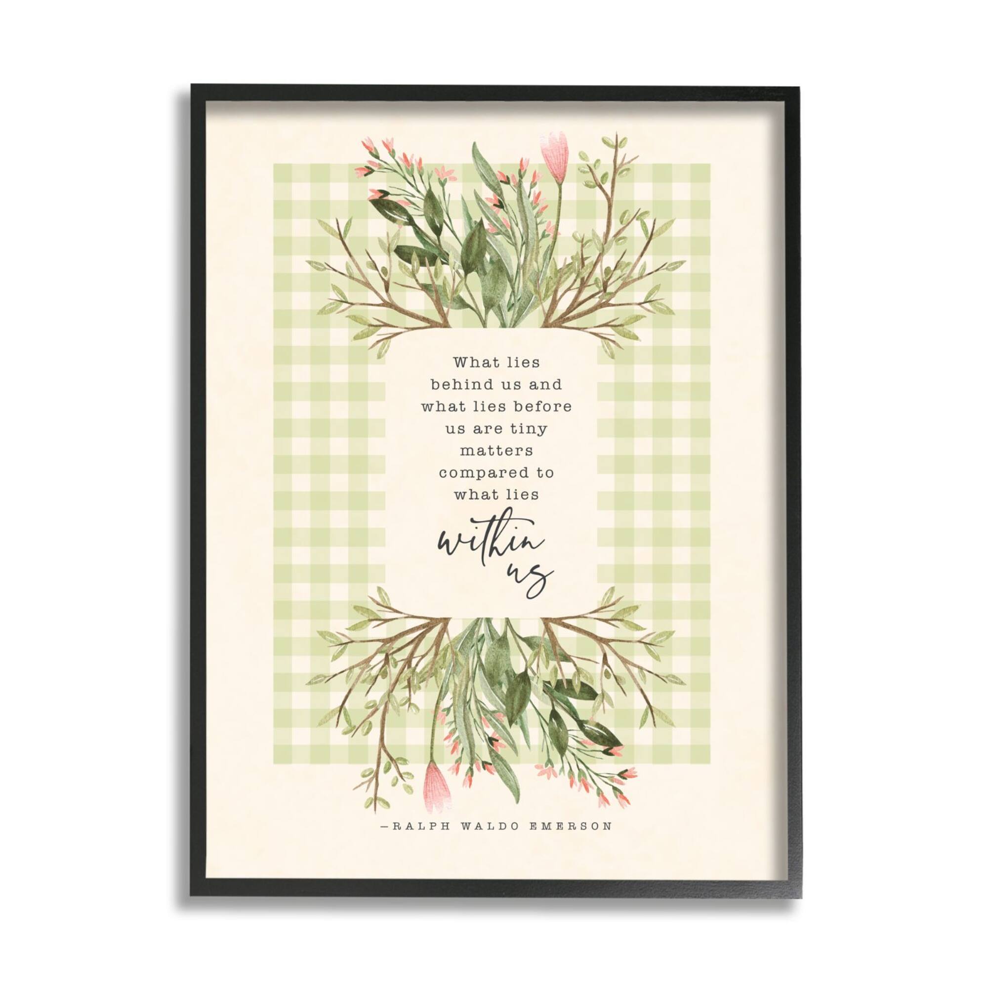 Stupell Industries What Lies Behind Us Phrase Motivational Living Today Framed Wall Art